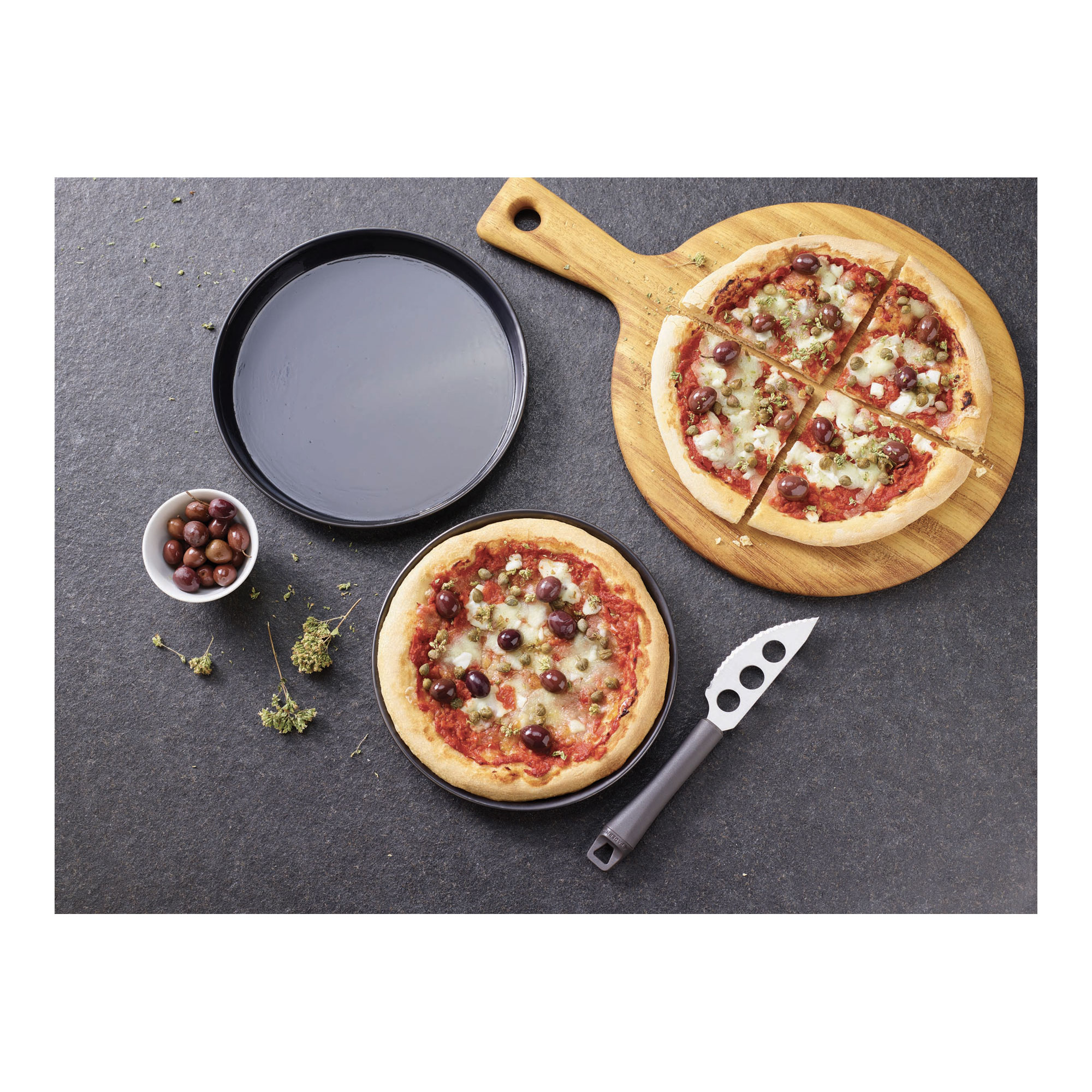 Set 10 Teglie Per Pizza In Acciaio Inox 22,9 Cm - Piattole Rotonde Per Forno, Dolci E Biscotti - 3